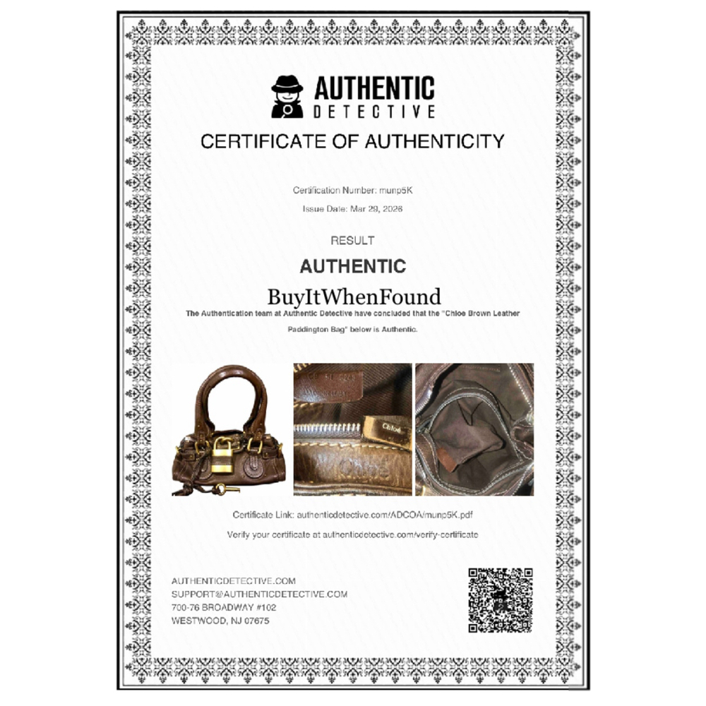 SOLD CHLOE Paddington Brown Leather Mini Bag with Lock Key Dust Bag COA MINT - Picture 3 of 17